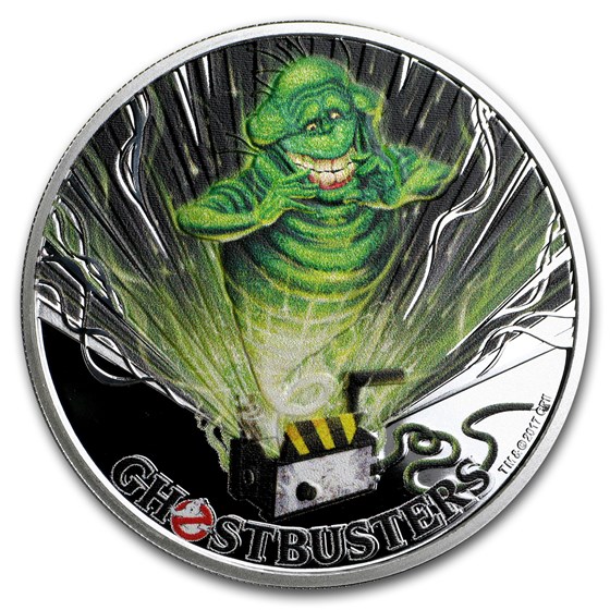 2017 Tuvalu 1 oz Silver Ghostbusters™ Slimer 2017 Tuvalu 1 oz Silver Ghostbusters™ Slimer